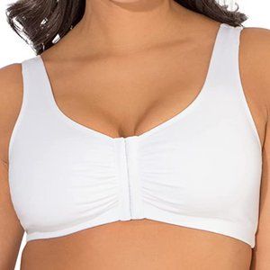 Fruit of the Loom Women's Front Closure Cotton Bra - White 44